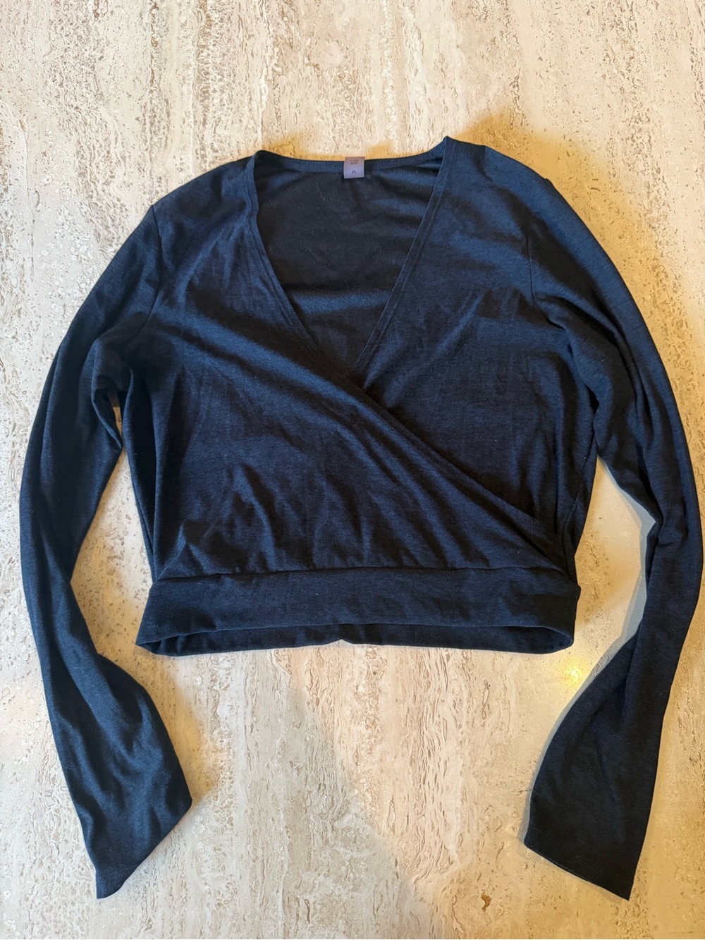 Beyond Yoga crop wrap style top